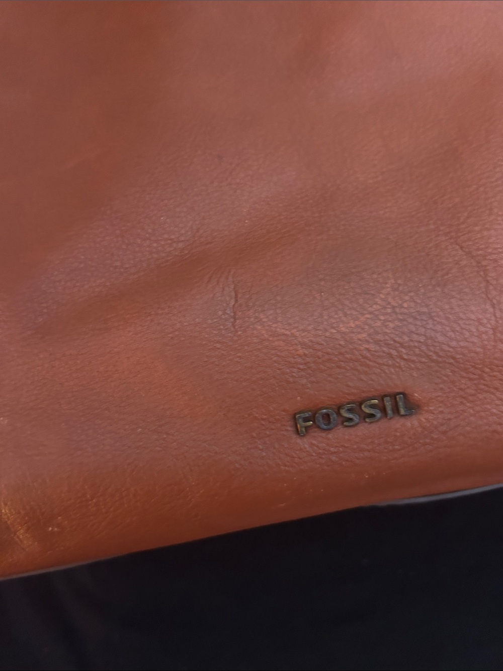 Vintage Fossil Classic Brown Leather Tote Bag - Spacious Everyday Carry.